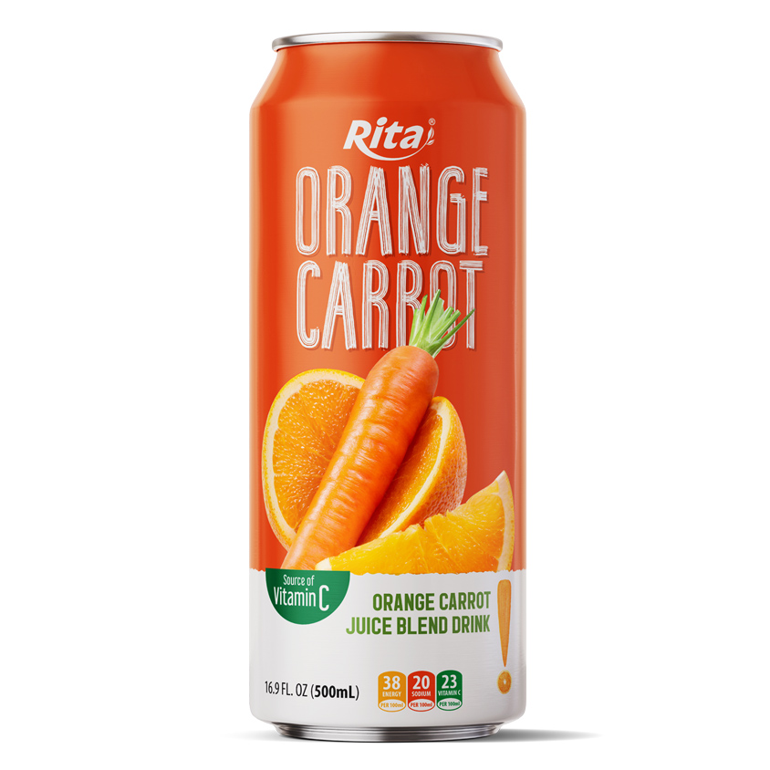 Rita Orange Carrot Juice Family Hydration 500ml Big Can